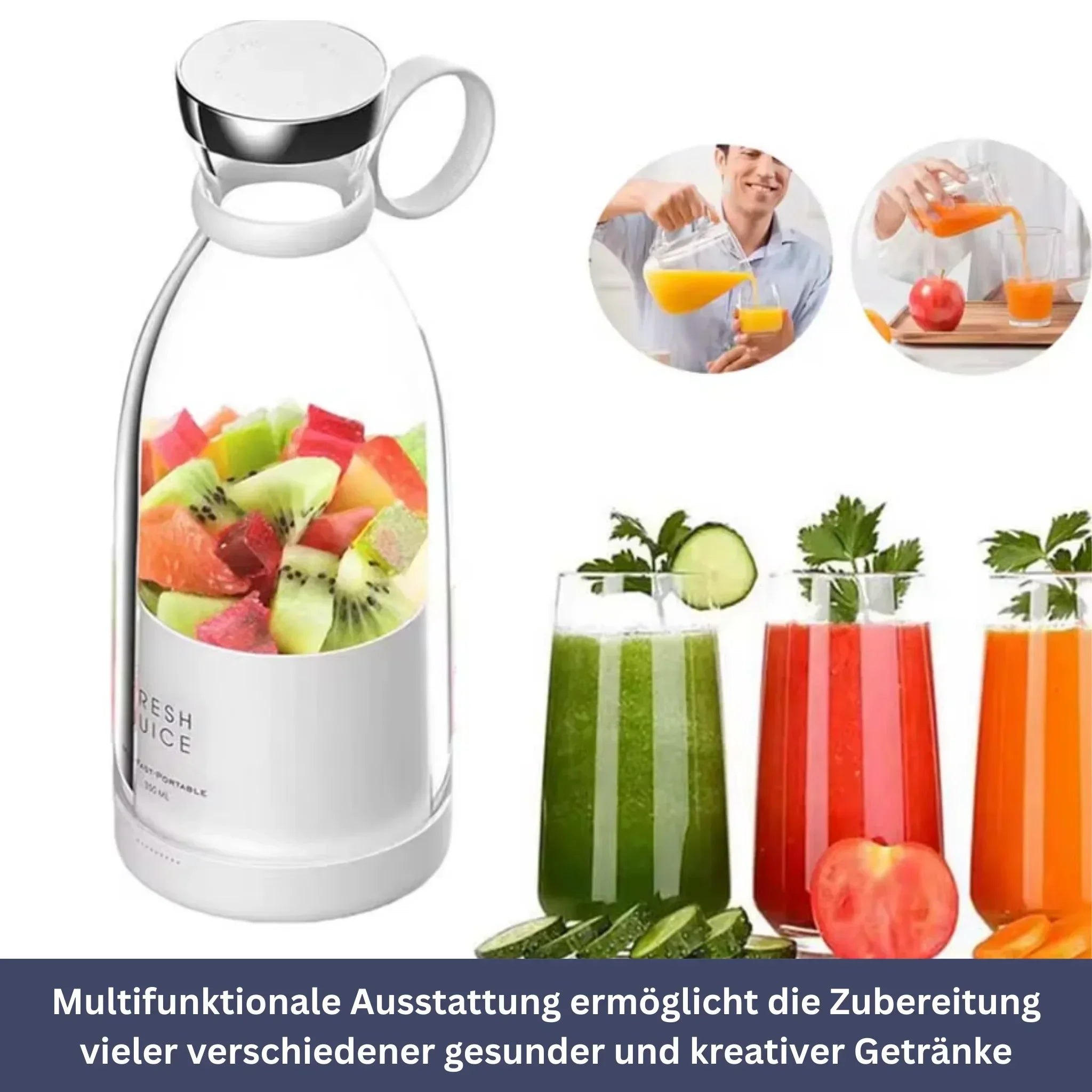 Electric Mini Blender for Juice and Smoothies