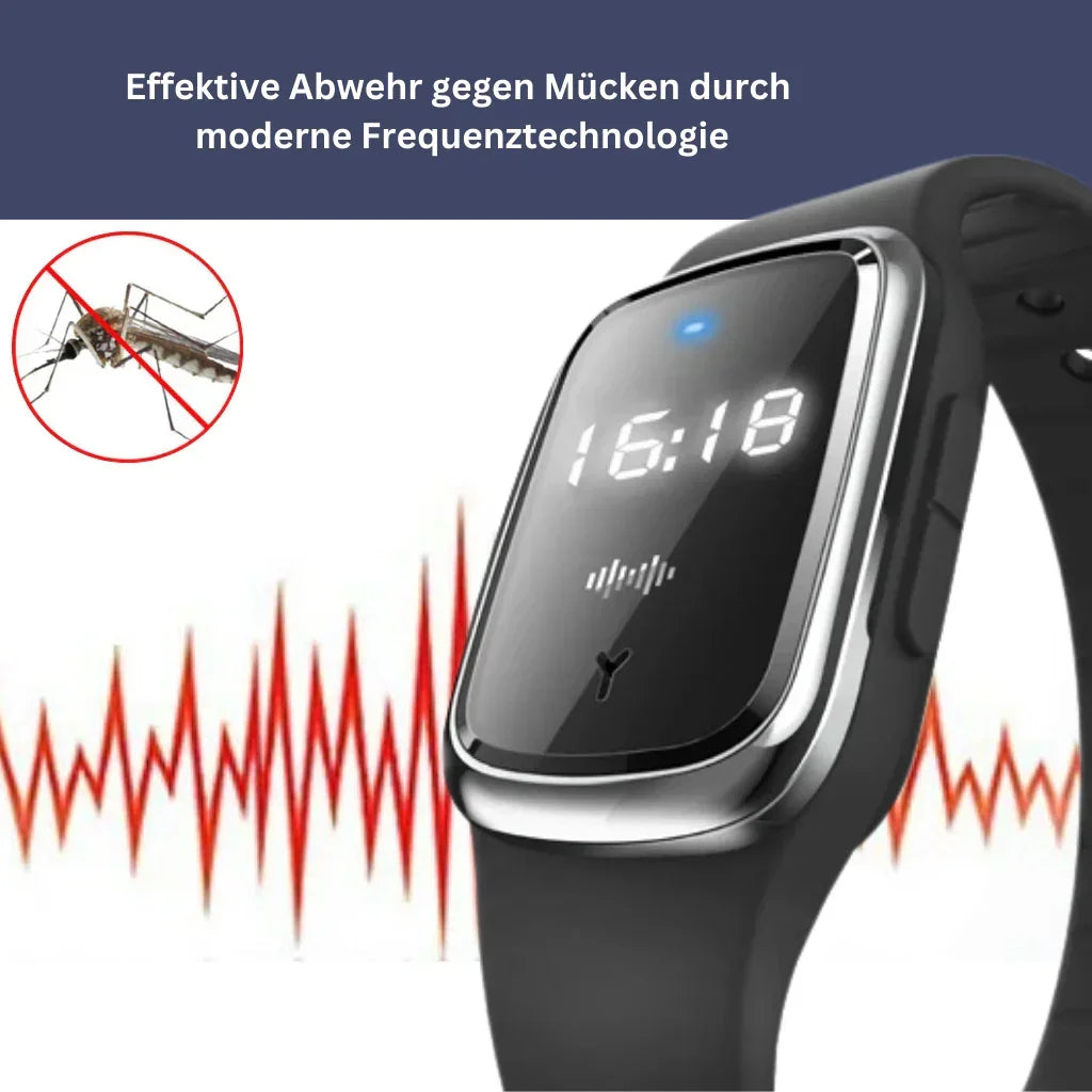 MosquitoSafe Ultrasonic Bracelet with LED Indicator