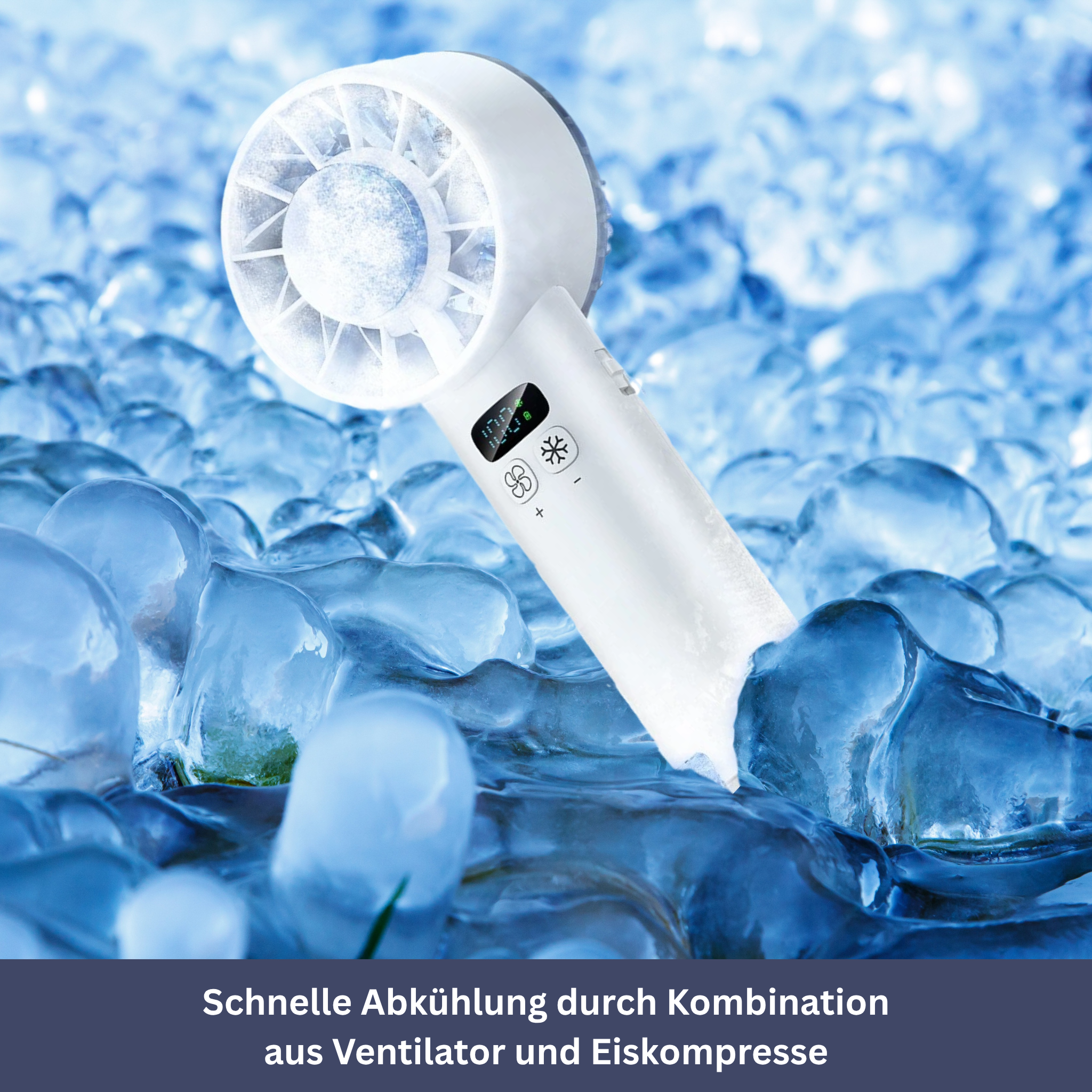 Mini Handheld Fan with Ice Pack