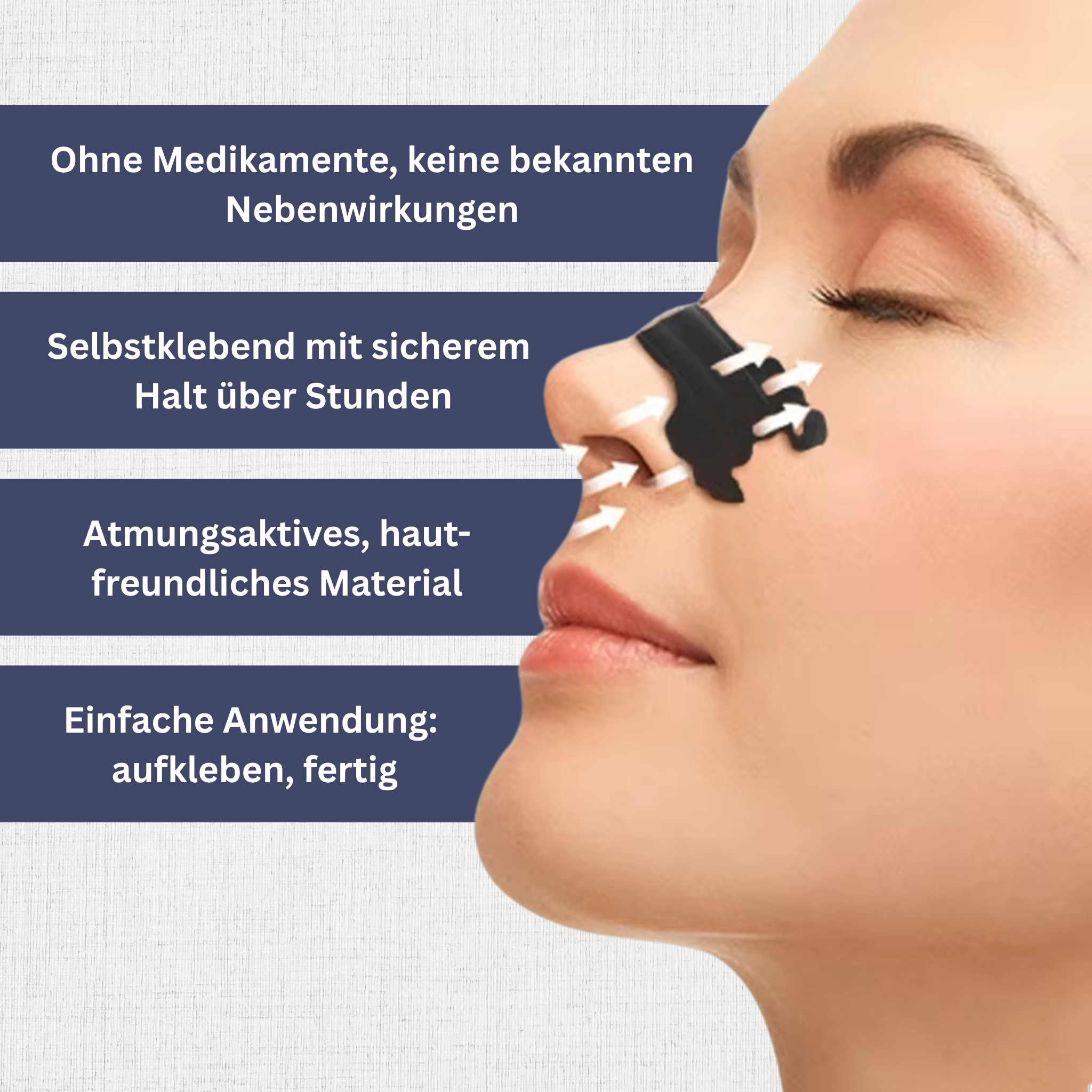 Nasal tapes to improve breathing